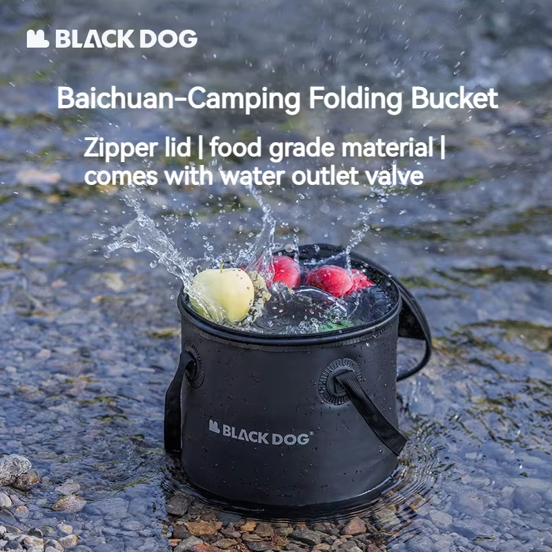 Fishing Equipment Bag - Blackdog Folding Water Round Bucket With