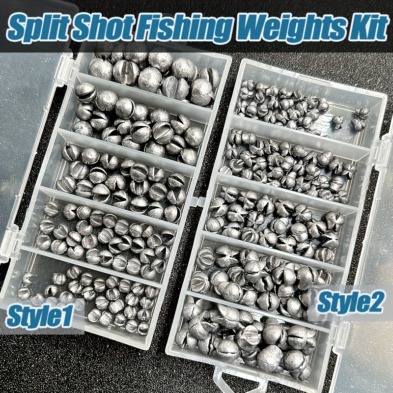 60/120pcs Fishing Weights Kit, - Fishing Equipment English recensie en prijs