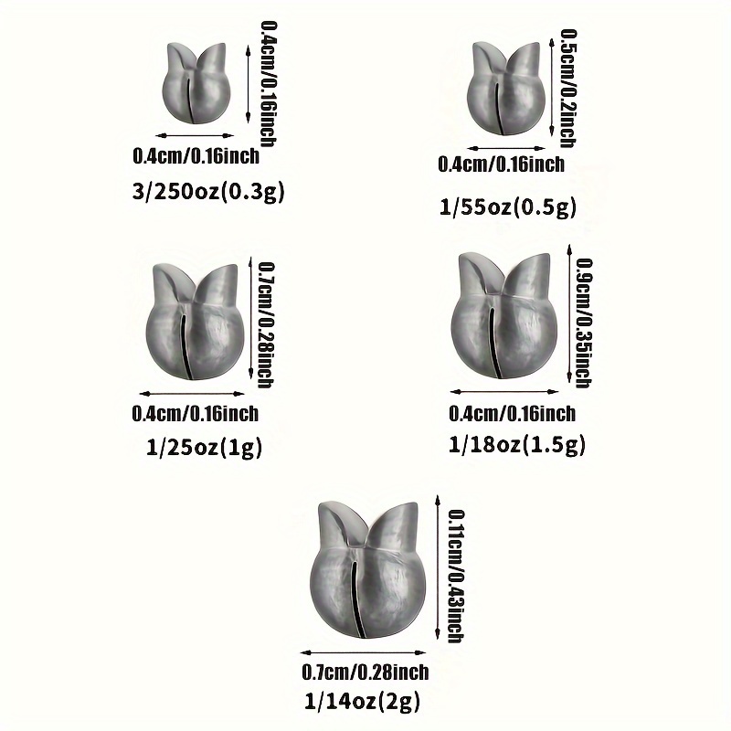 60/120pcs Fishing Weights Kit, - Fishing Equipment English recensie en prijs