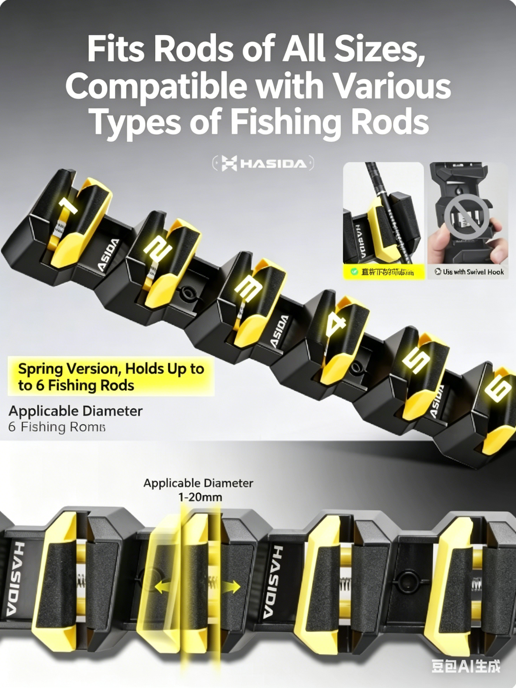 HISTAR Soft Rubber Wall-Mounte - Fishing Equipment Holder recensie en prijs