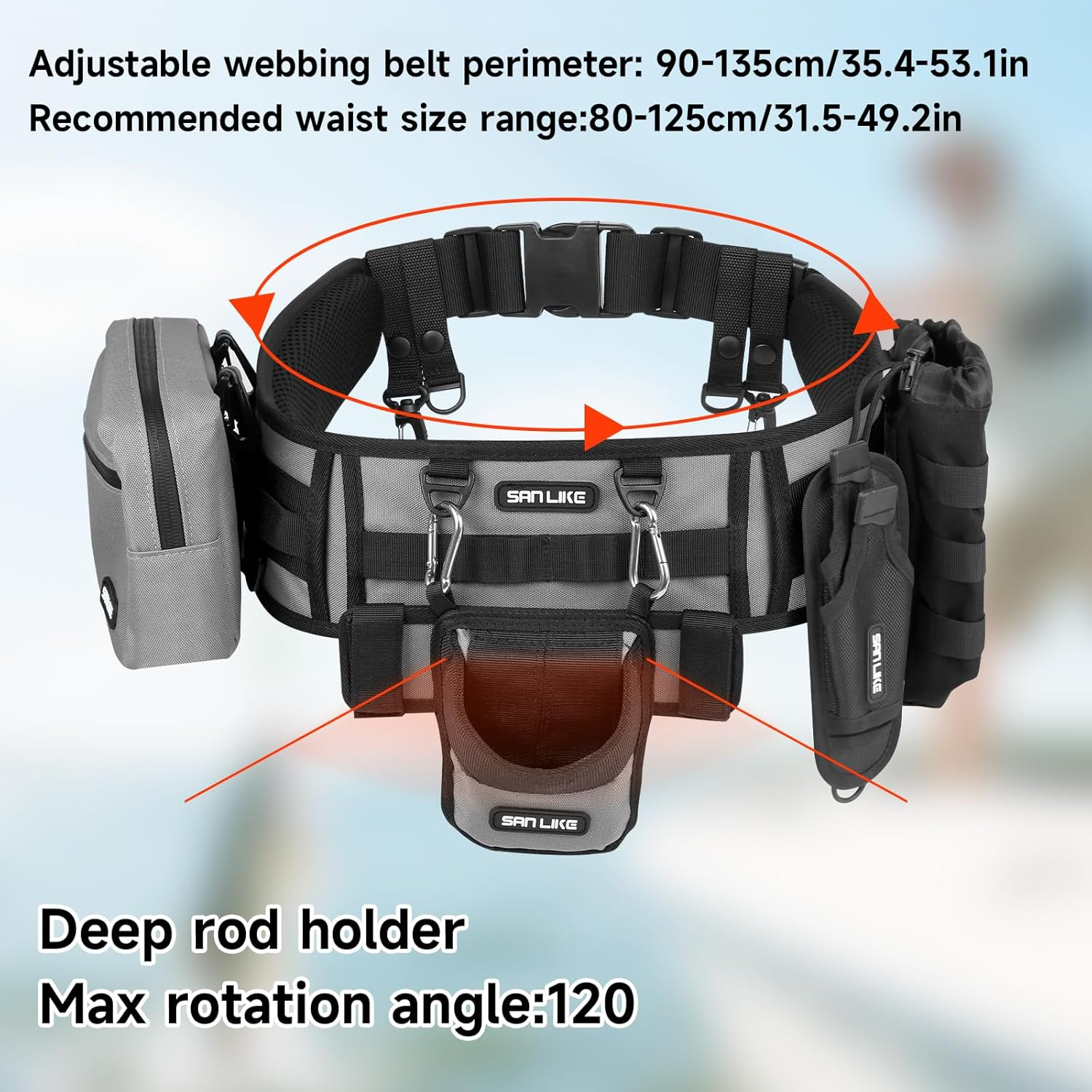 SANLIKE Fishing Belt Rod Holde - Fishing Equipment Bag recensie en prijs