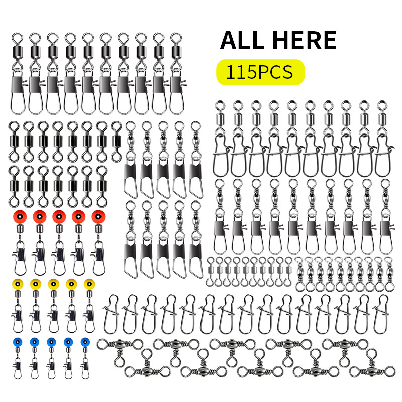 115pcs Fishing Swivel Connecto - Tackle Box recensie en prijs