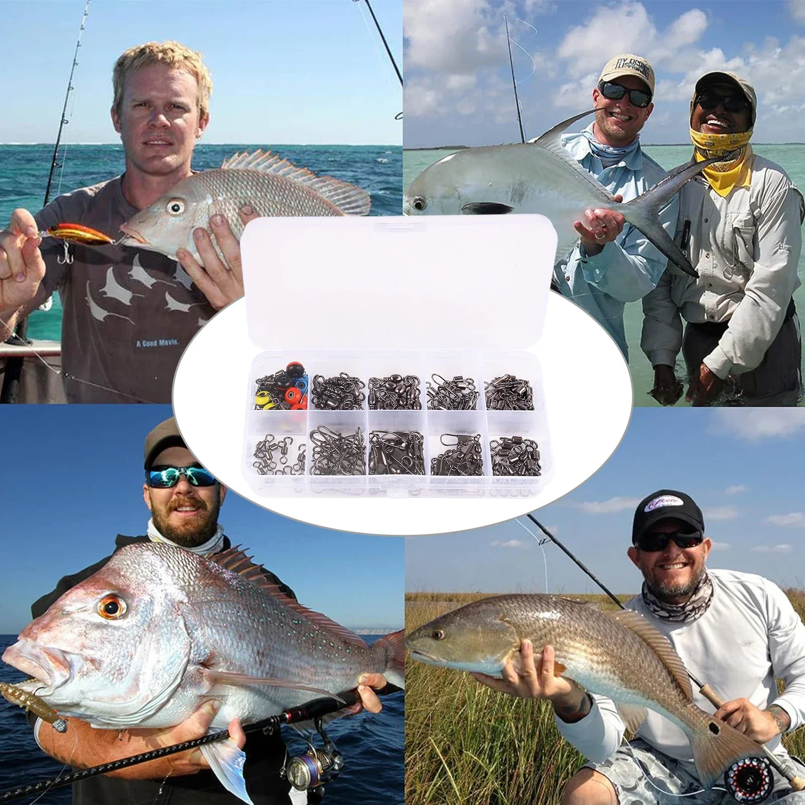 115pcs Fishing Swivel Connecto - Tackle Box recensie en prijs