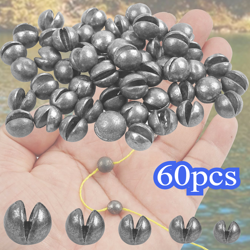 60pcs Round Split Shot Fishing - Fishing Equipment English recensie en prijs