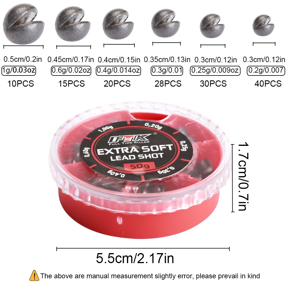 Boxed open bite lead 143pcs ro - Fishing Equipment English recensie en prijs