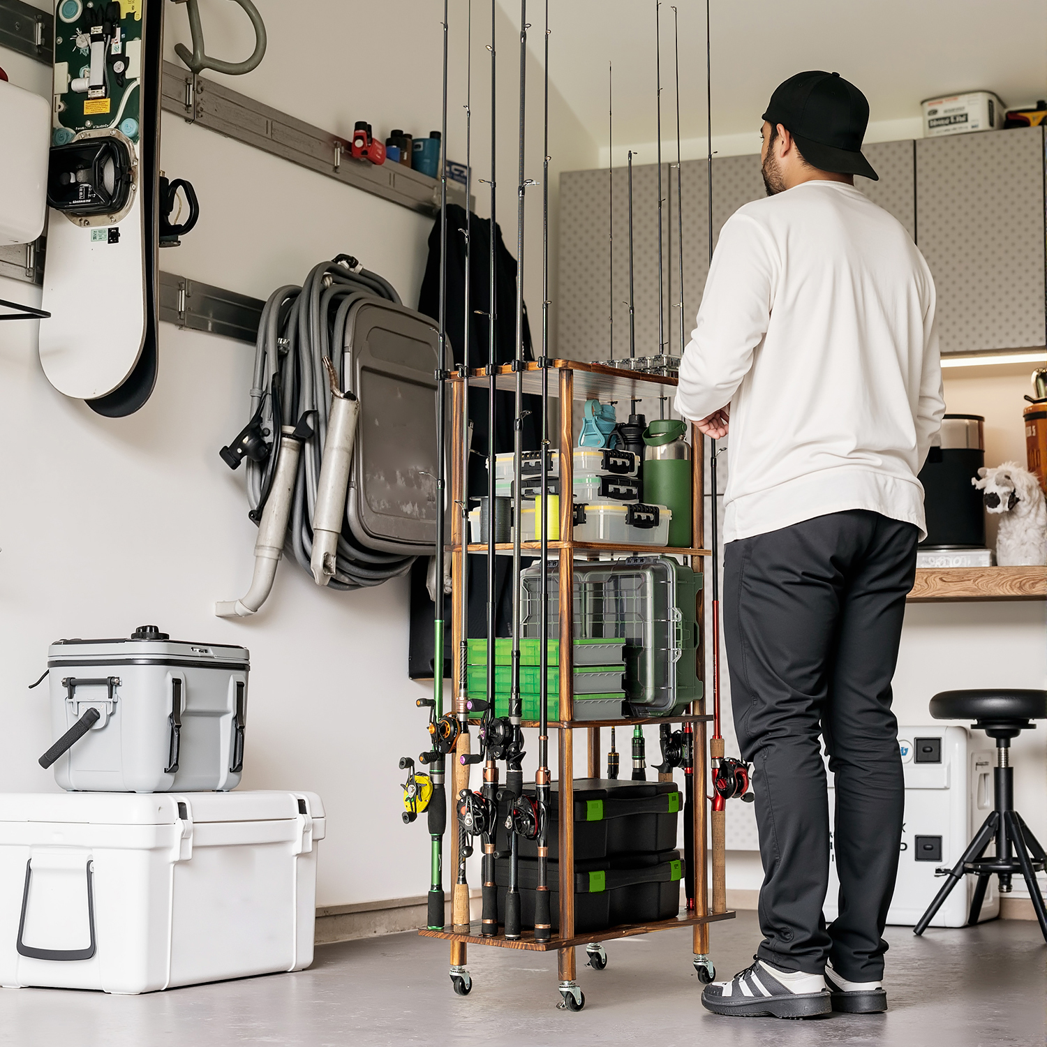 Cylindrical Floor Standing Fis - Fishing Equipment Holder recensie en prijs
