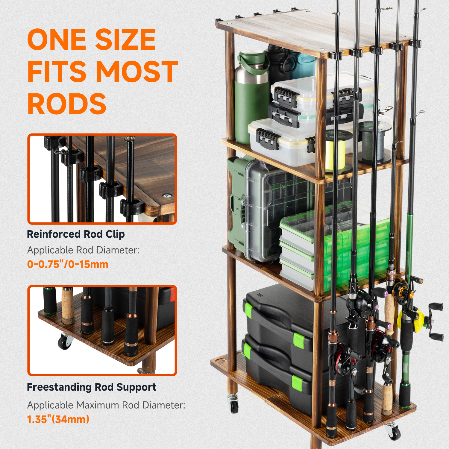 Cylindrical Floor Standing Fis - Fishing Equipment Holder recensie en prijs