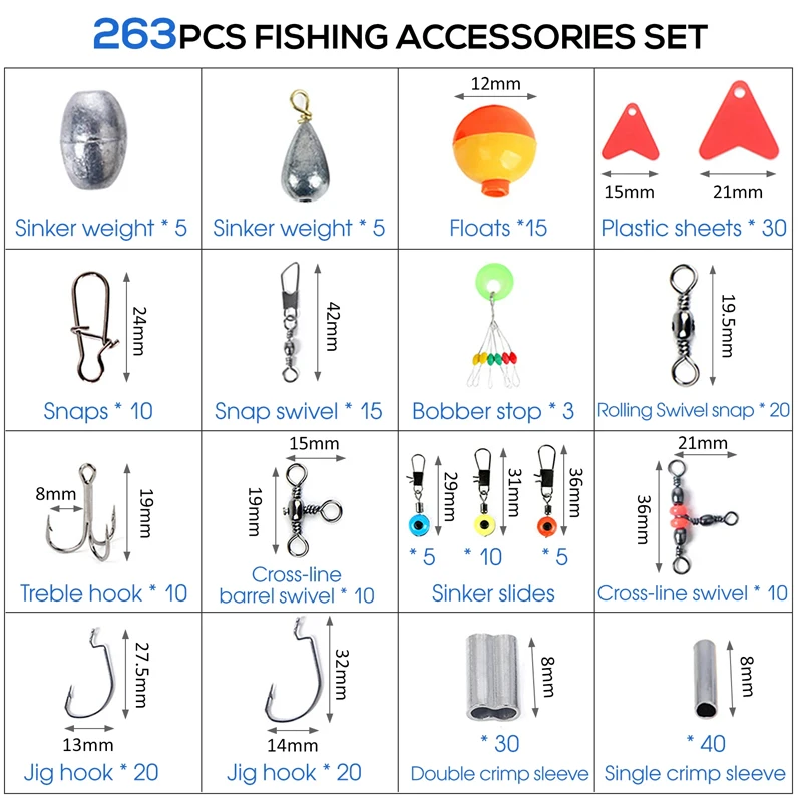 263pcs Outdoor Fishing Accesso - Tackle Box recensie en prijs