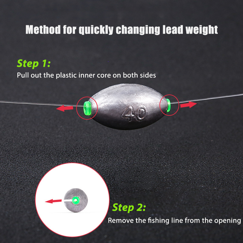 Olive Shaped Lead Sinker with  - Fishing Equipment English recensie en prijs