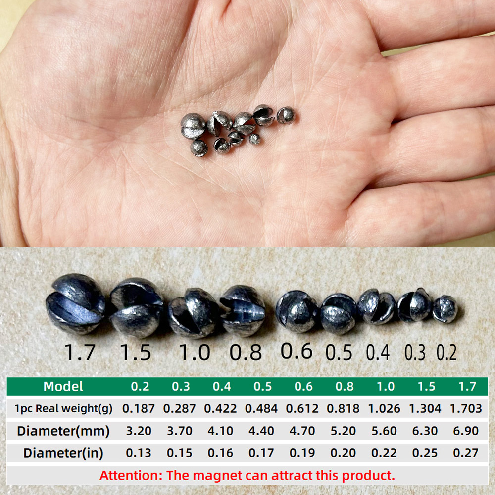 DNDYUJU 50pcs Round Split Shot - Fishing Equipment English recensie en prijs