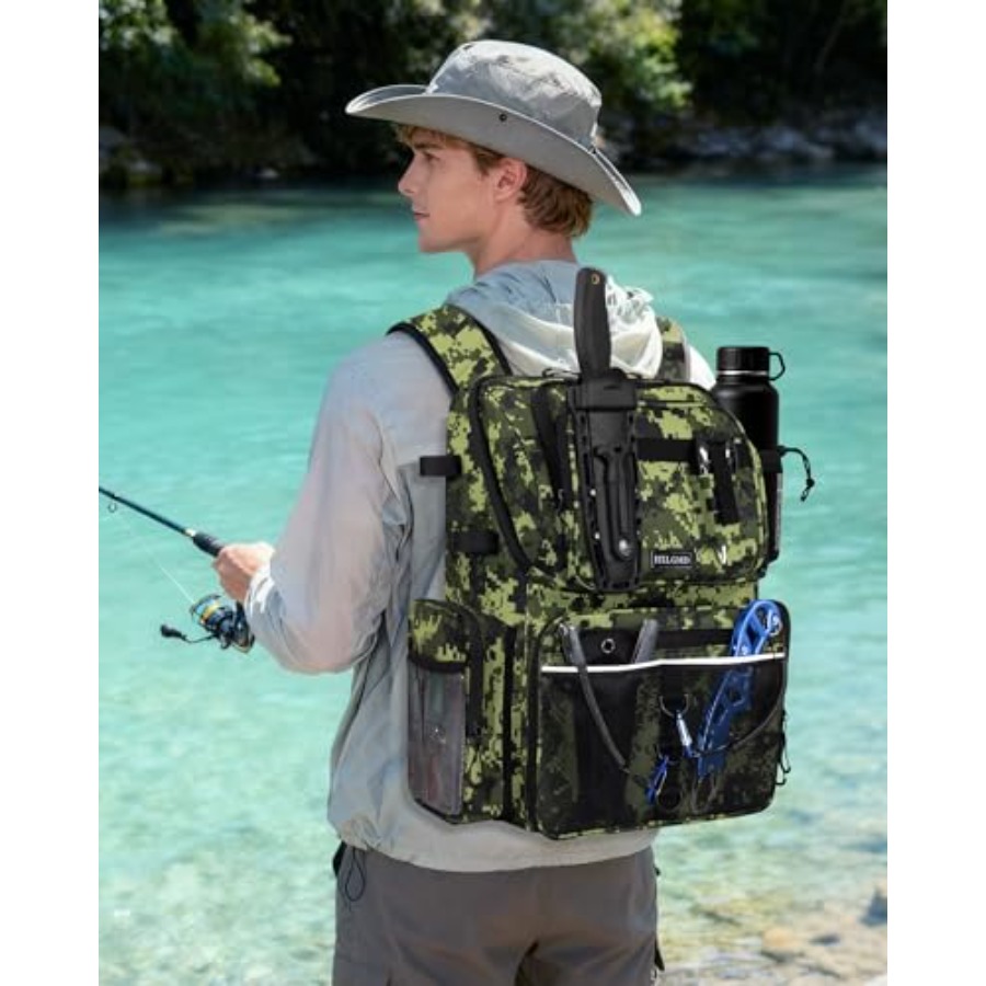 Fishing Backpack with Rod Hold - Fishing Equipment Holder recensie en prijs