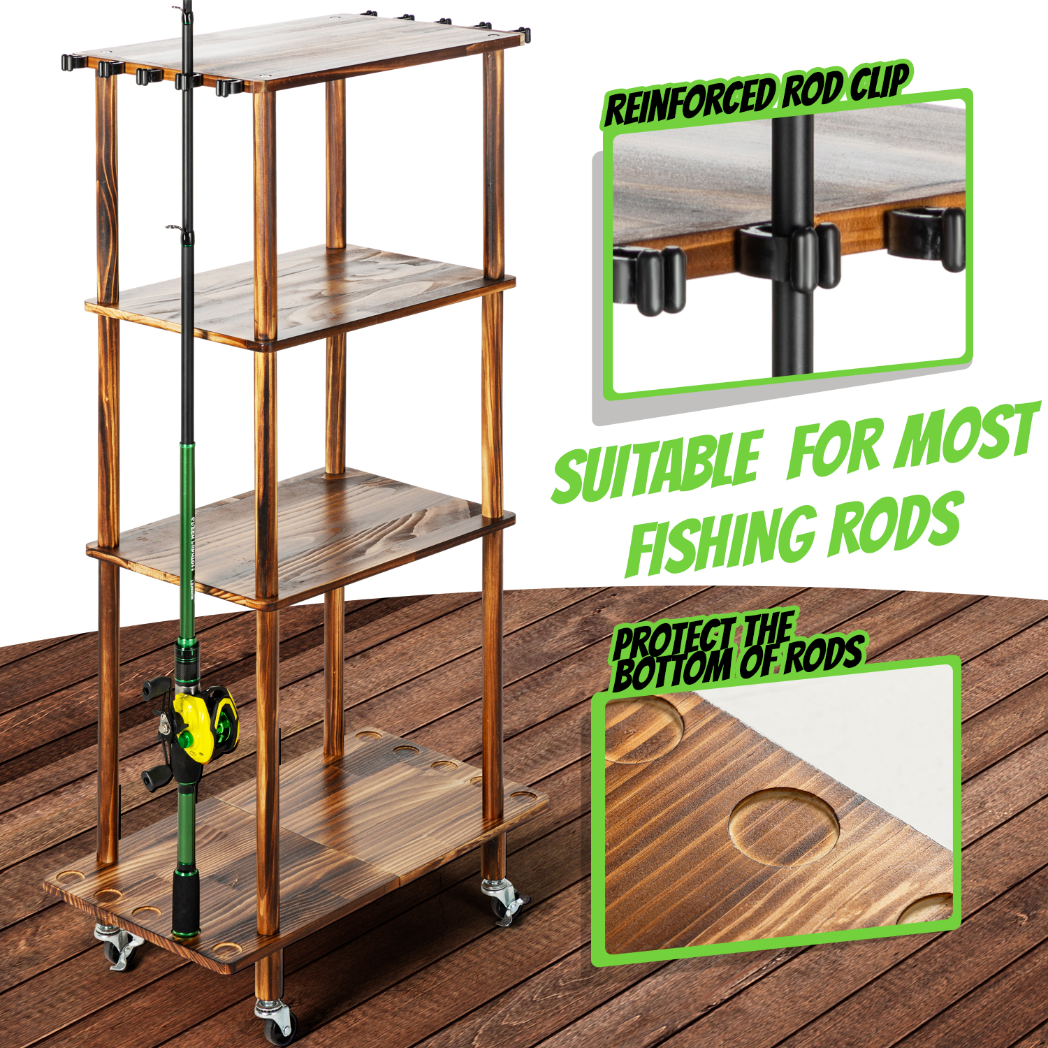 Fishing Rod Holders for Garage - Fishing Equipment Holder recensie en prijs