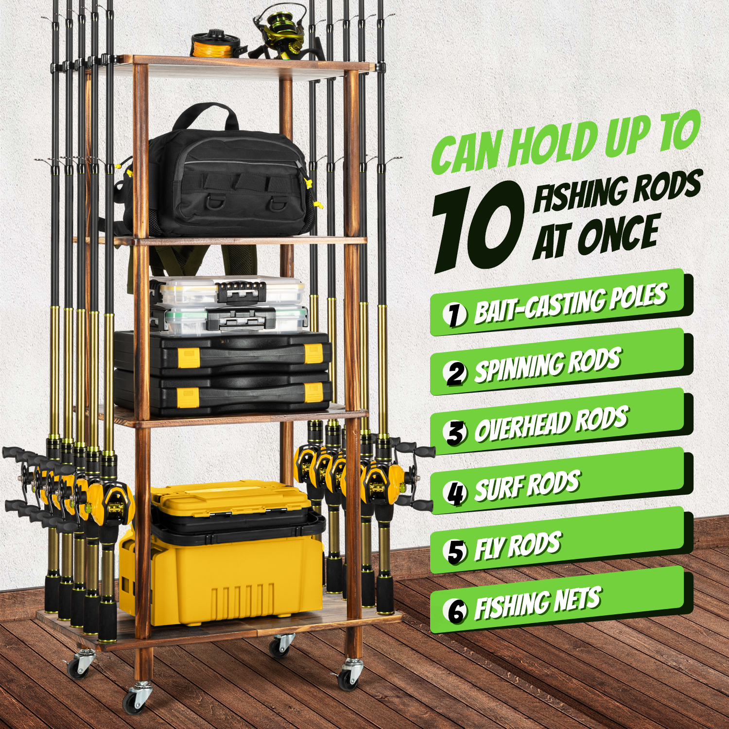 Fishing Rod Holders for Garage - Fishing Equipment Holder recensie en prijs